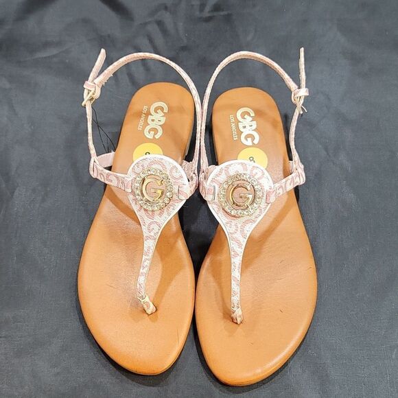 BRAND NEW G by GUESS GGLYNDEN-C T-STRAP SANDALS - Picture 3 of 11